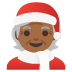 mx claus, medium-dark skin tone